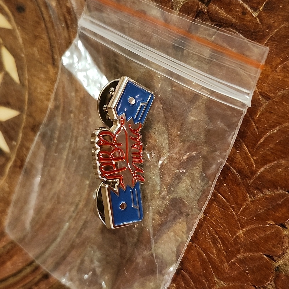 RARE Pabst Blue ribbon vintage Cassette tape lapel pin